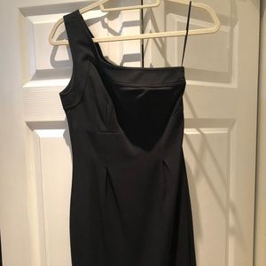 Trina Turk one shoulder black dress size 0.